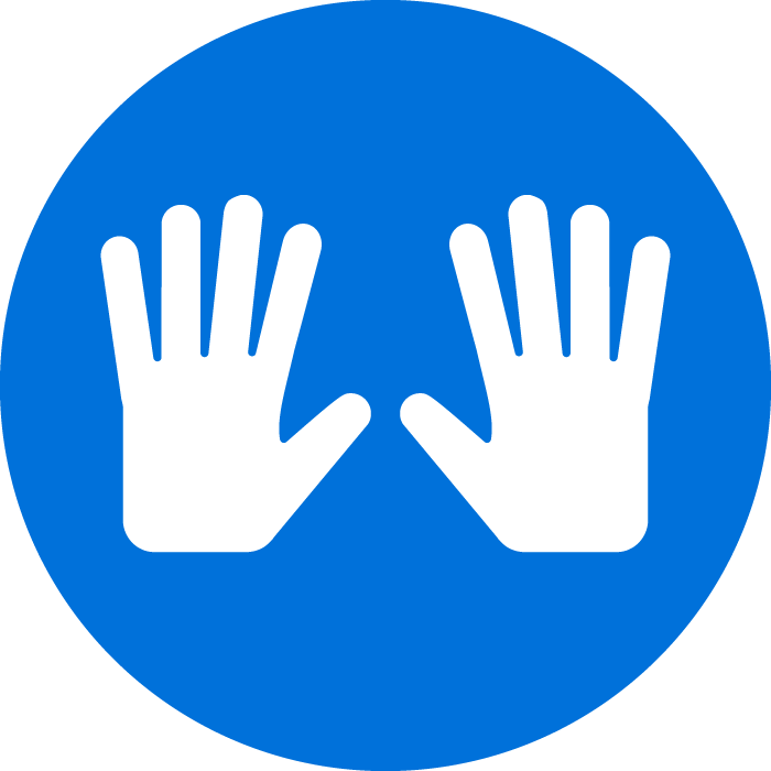 SECURE - Blue Icon - Get inside. Lock outside doors